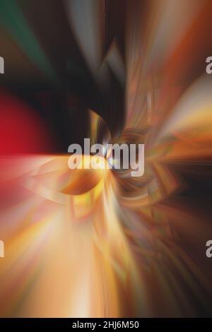 Eine 3D-Darstellung eines abstrakten, hellen, bunten Spiralhintergrunds Stockfoto