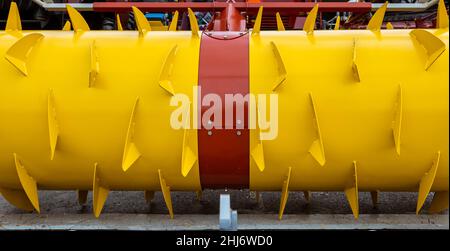 Landmaschinen. Die Elemente und Komponenten der landwirtschaftlichen Techniken Stockfoto