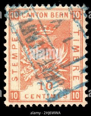 Schweiz Bern Umsatz 1892-1902 10c - 39A I-01 PORRENTRUY. Stockfoto