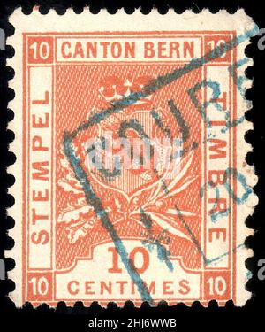 Schweiz Bern Umsatz 1892-1902 10c - 39A II-02 COURFAIVRE. Stockfoto