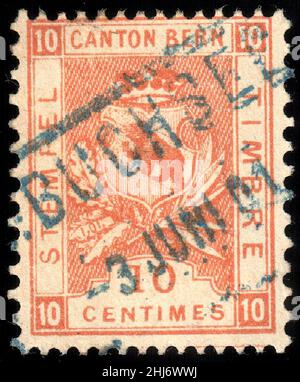 Schweiz Bern Umsatz 1892-1902 10c - 39A I-01 BUCHSEE. Stockfoto