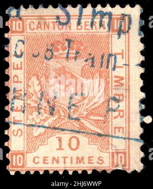 Schweiz Bern Umsatz 1892-1902 10c - 39A IX-98 Simplon. Stockfoto