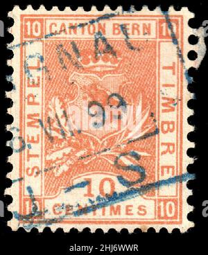 Schweiz Bern Umsatz 1892-1902 10c - 39A I-99 LANGTAU. Stockfoto