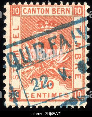 Schweiz Bern Umsatz 1892-1902 10c - 39A V-01 COURFAIVRE. Stockfoto