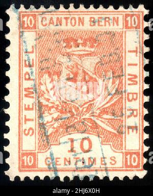 Schweiz Bern Umsatz 1892-1902 10c - 39A X-02 INTERLAKEN. Stockfoto