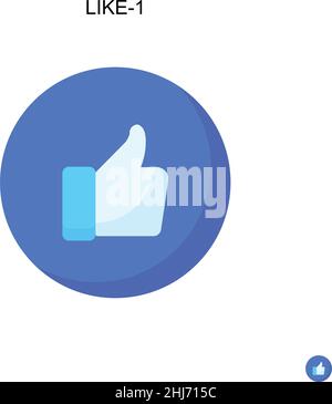 Like-1 einfaches Vektorsymbol. Illustration Symbol Design-Vorlage für Web mobile UI-Element. Stock Vektor