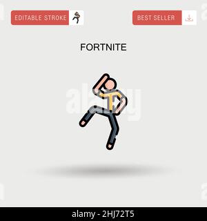 Fortnit einfaches Vektorsymbol. Stock Vektor