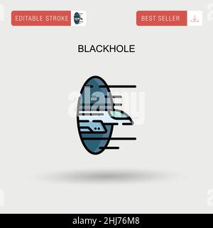 Einfaches Blackhole-Vektor-Symbol. Stock Vektor