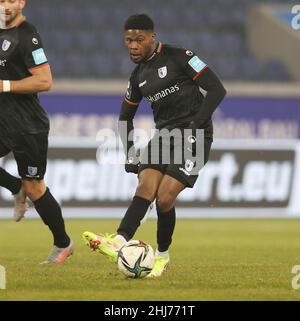 firo: 01/26/2022 Fuvuball: Fußball: 3rd Bundesliga, Saison 2021/2022 MSV Duisburg - 1.FC Magdeburg 0:5 Einzelaktion Stockfoto