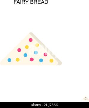 Einfaches Vektor-Symbol für Fairy Bread. Illustration Symbol Design-Vorlage für Web mobile UI-Element. Stock Vektor