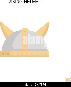 Viking-Helm einfaches Vektor-Symbol. Illustration Symbol Design-Vorlage für Web mobile UI-Element. Stock Vektor