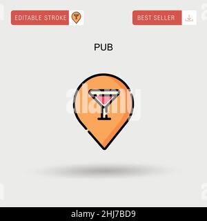 Einfaches Vektor-Symbol für Pub. Stock Vektor
