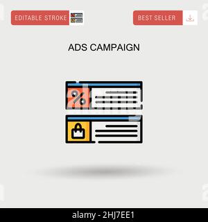 Einfaches Vektorsymbol für Werbekampagnen. Stock Vektor