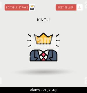 King-1 einfaches Vektorsymbol. Stock Vektor