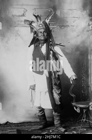 Geronimo - Apache war Chief im Alter von 78 Jahren. Antike und Vintage-Foto - Native american / Indian / American Indian. 1906. Foto von unbekannt. Stockfoto