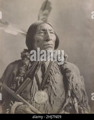 Das Foto zeigt Wolf Robe (c 1838-1910), den Cheyenne-Chef des Südens, der manchmal geglaubt wurde, der Mann zu sein, dessen Profil auf dem Indianerkopf-Nickel verwendet wurde. Stockfoto