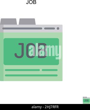 Vektorsymbol Job Simple. Illustration Symbol Design-Vorlage für Web mobile UI-Element. Stock Vektor