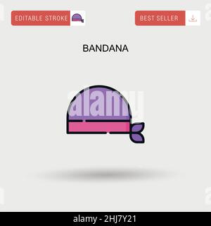 Einfaches Vektor-Symbol für Bandana. Stock Vektor