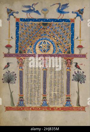 T'oros Roslin (Armenisch, aktiv 1256 - 1268) - Canon Table Page Stockfoto