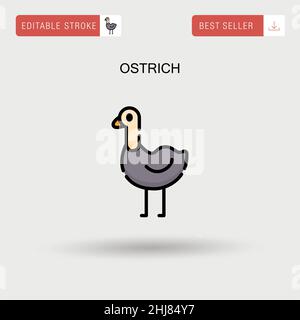 Einfaches Vektorsymbol Strauß. Stock Vektor