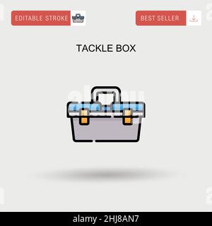 Einfaches Vektorsymbol für die Tackle Box. Stock Vektor