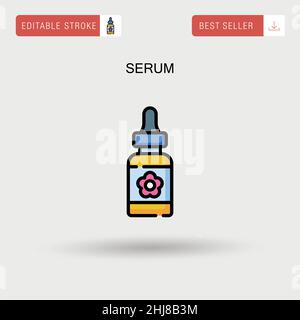 Einfaches Vektorsymbol für Serum. Stock Vektor