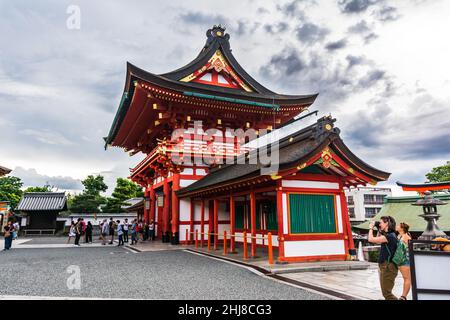 Kyoto, Japan, Asien - 5. September 2019 : Blick auf den Kiyomizu Dera Tempel in Kyoto Stockfoto