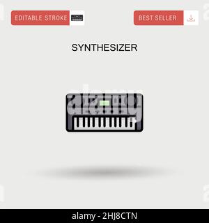 Synthesizer einfaches Vektorsymbol. Stock Vektor