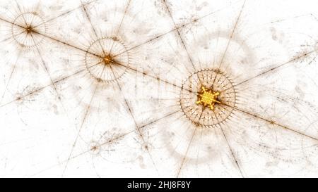 Virus fraktale Fantasie, computergenerierter abstrakter Hintergrund, 3D Rendering Stockfoto