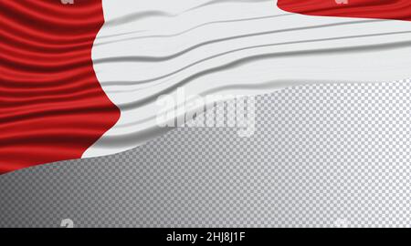 Peru Wavy Flag, National Flag Clipping Path Stockfoto