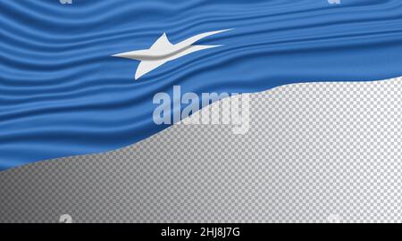 Somalia Wavy Flag, nationale Flagge Beschneidungspfad Stockfoto