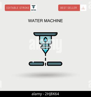 Einfaches Vektorsymbol für die Wassermaschine. Stock Vektor