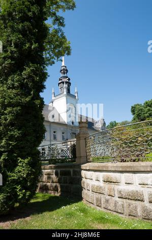 Palast in Tułowice, Woiwodschaft Opole, Polen Stockfoto