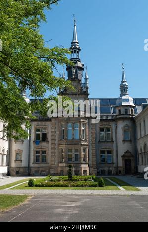 Palast in Tułowice, Woiwodschaft Opole, Polen Stockfoto