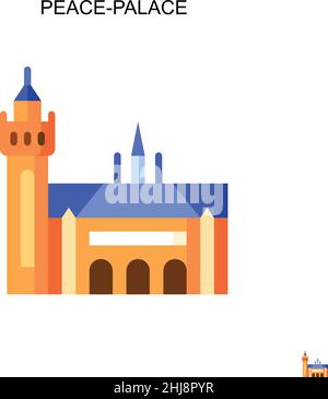 Peace-Palace einfaches Vektorsymbol. Illustration Symbol Design-Vorlage für Web mobile UI-Element. Stock Vektor