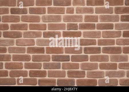Backstein strukturierte braune Wand Hintergrund. Vollformat-Loft-Design Stockfoto
