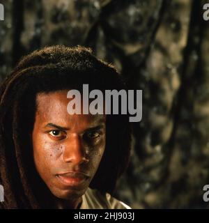 Eddy Grant Videoaufnahme für „Romancing the Stone“ St. Lucia 1984 Stockfoto