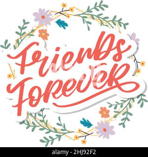 Soul Schwester mit Herz Schriftzug Design beste Freund Vorläufer Bff besties Stock Vektor