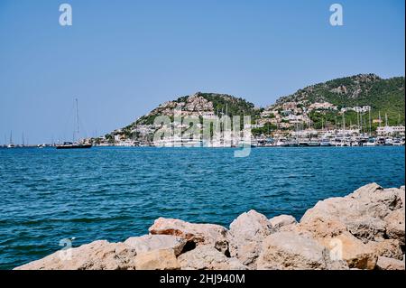 yachthafen von Port D'Andratx, Mallorca Stockfoto
