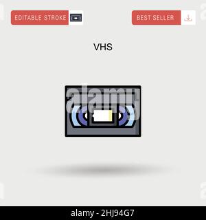 VHS Simple Vector-Symbol. Stock Vektor