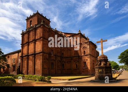 Basilika von Bom Jesus im alten Goa, Indien Stockfoto