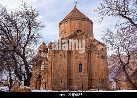 Akdamar Insel und Surp Kirche (Akdamar Kirche). Ein wichtiger religiöser Ort für das armenische Volk Stockfoto