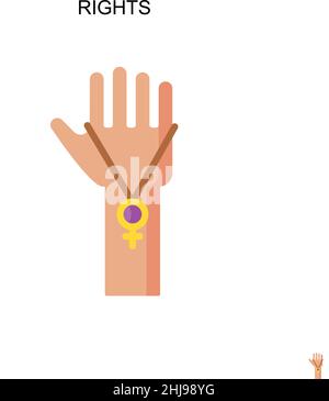 Rechte einfaches Vektorsymbol. Illustration Symbol Design-Vorlage für Web mobile UI-Element. Stock Vektor