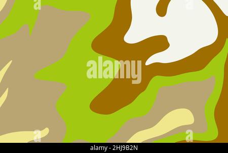 Weicher pastellfarbener Hintergrund mit fließenden Formen. Abstrakte Illustration mit Farben. Stockfoto