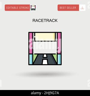 Racetrack Simple Vector Icon. Stock Vektor