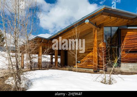 Das Craig Thomas Discovery and Visitor Center im Grand Teton National Park, Wyoming, USA Stockfoto