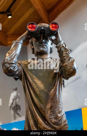 Ausstellungen im Craig Thomas Discovery and Visitor Center im Grand Teton National Park, Wyoming, USA [nur redaktionelle Lizenzierung; kein Eigentum oder Künstler Stockfoto