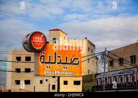 Tägliches Leben entlang der Straßen von Amman Stockfoto