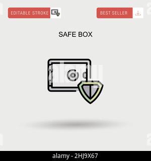Safe Box einfaches Vektor-Symbol. Stock Vektor