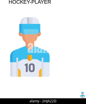 Einfaches Vektorsymbol für Eishockeyspieler. Illustration Symbol Design-Vorlage für Web mobile UI-Element. Stock Vektor